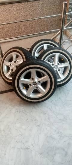 Aloy rim 1 month used tyre