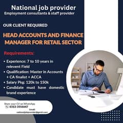 Head accountant and finance Manager