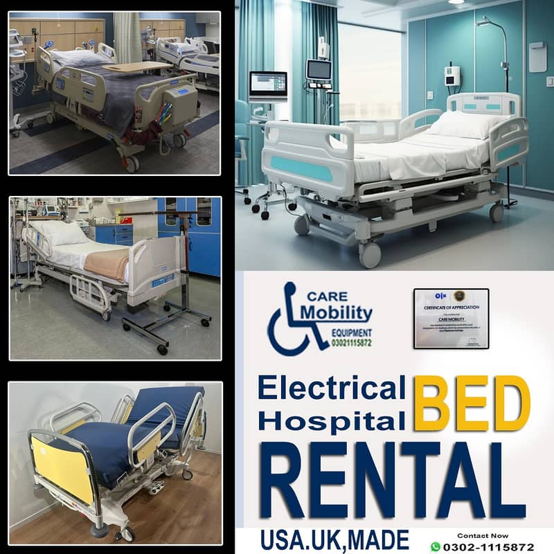 Patient bed, hospital bed, surgical bed, ICU bed  for Rent 7