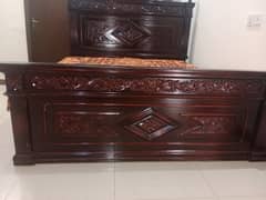 Double bed Antique wooden