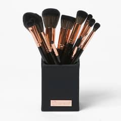 BH COSMETICS Signature Rose Gold 13 Piece Brush Set with Holder