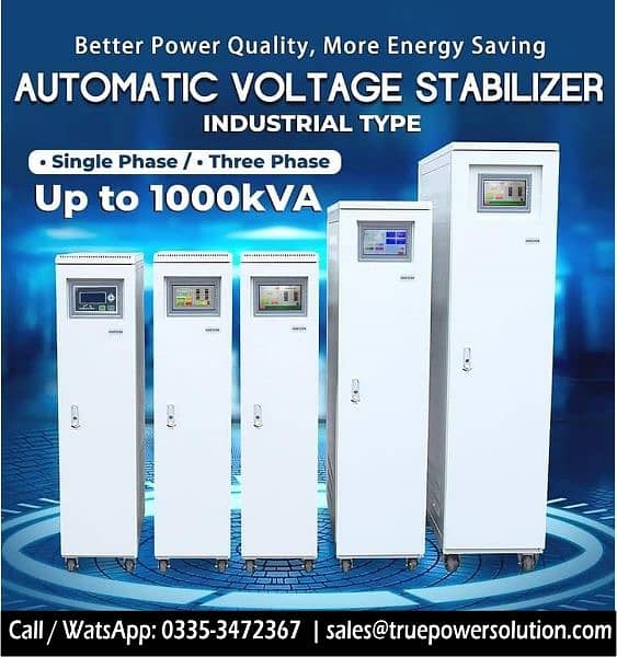 Industrial UPS 1000KVA 500KVA 300KVA 200KVA 100KVA 120KVA 160KVA AVR 6