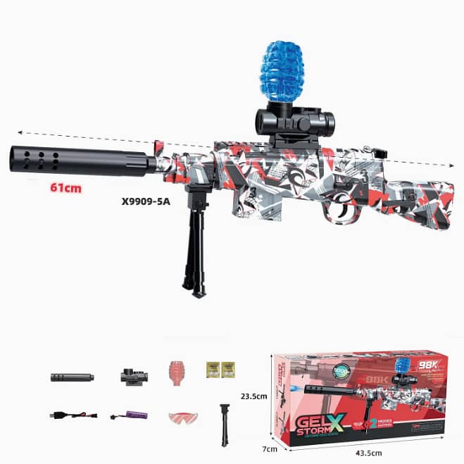 Awm M249 98K Simulate Summer Shooting Game Electric Gel Ball Blaster 0