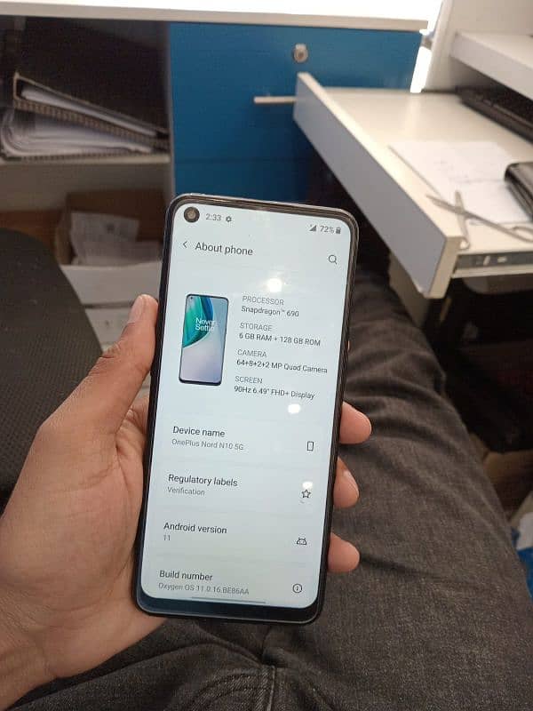 OnePlus N10 5g (6/128) dual sim pta 7