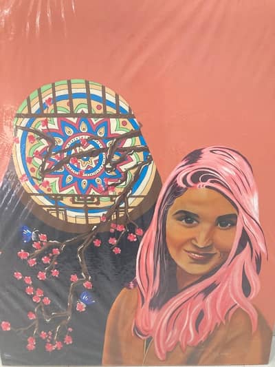 handmade wall sized oil painting