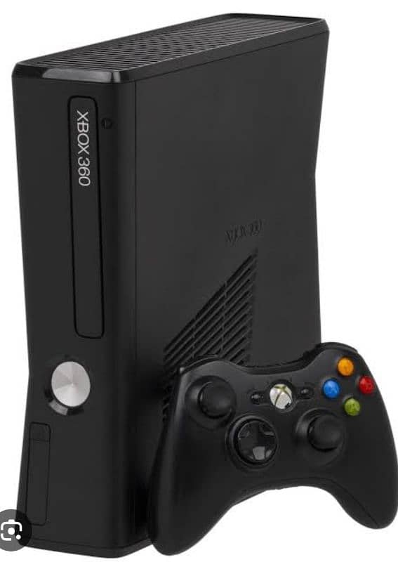 Xbox 360 gaming console with one wired controller 0
