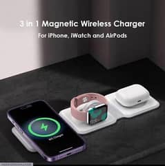 3 in 1 Wireless Charging Pad  Magnetic Charging Pad