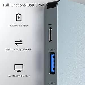 USB C Hub Adapter for MacBook Pro MacBook Air M1 M2, 7 in 2 MacBook P 4