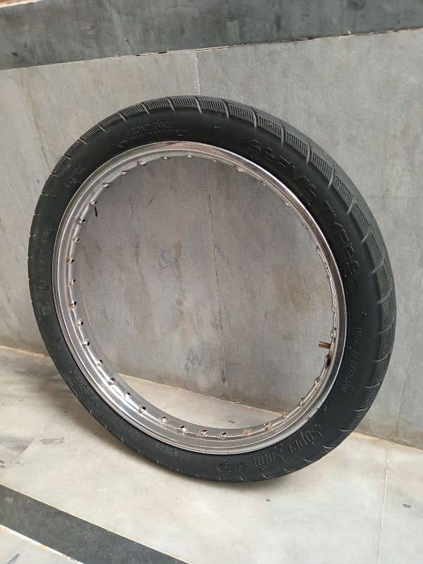 honda cd 70 back tyre rim,tyre and tube 1