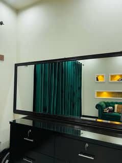 wooden frame mirror