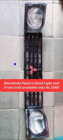 Mitsubishi pajeero 2000 model Headlights and Front Grill