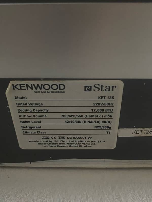 Kenwood 1ton Split Ac 1