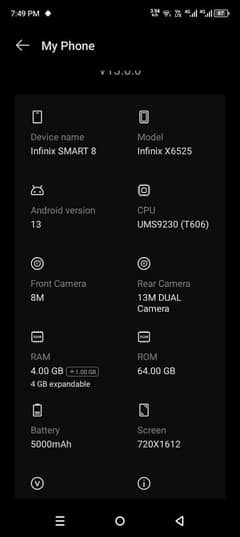 Infinix smart 8 10/10 condition