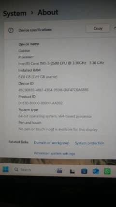 Hp cpu icore 5 8gb ram 128gb ssd with 1tb hearddisk only cpu for sell