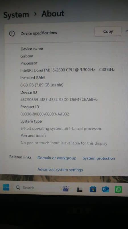 Hp cpu icore 5 8gb ram 128gb ssd with 1tb hearddisk only cpu for sell 0