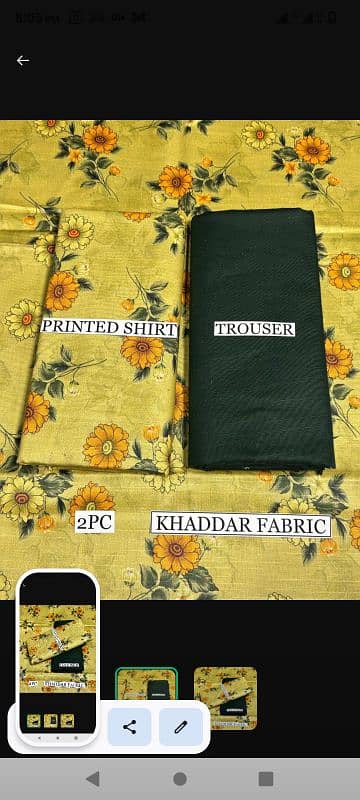 2pc women unstitched khaddar print suit 1