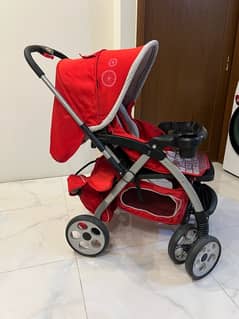 lInported 6 wheeler Stroller with spring Shocks & Storage