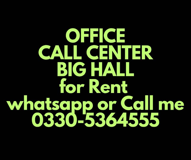 Space for office,call center,iT,Hall for rent 0