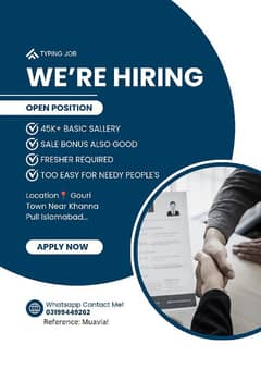 We are Hiring for Typing Work Full Easy Work No Pressure!