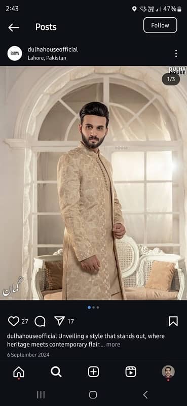 Sherwani and loop style kurta & pajama 2