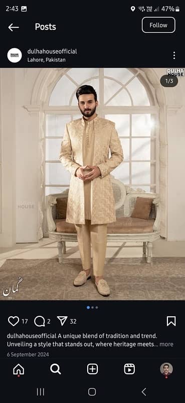 Sherwani and loop style kurta & pajama 3