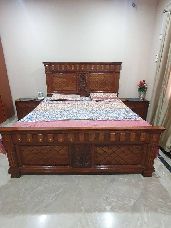 king size solid wood bed set for sale 1