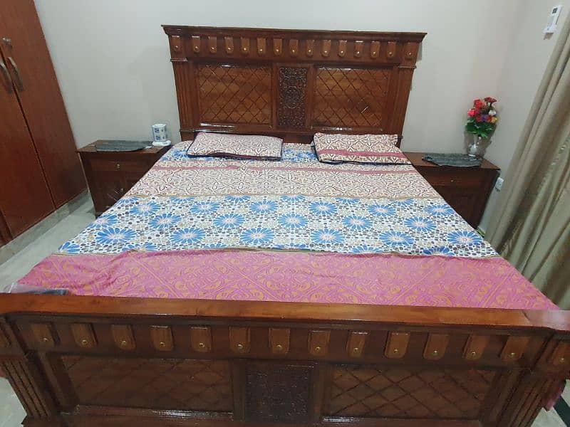 king size solid wood bed set for sale 3