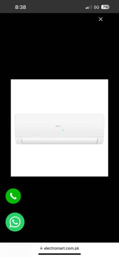 AC haier 1 ton non inverter