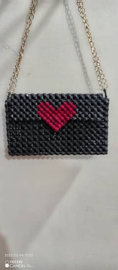 Handmade Beaded Love Purse