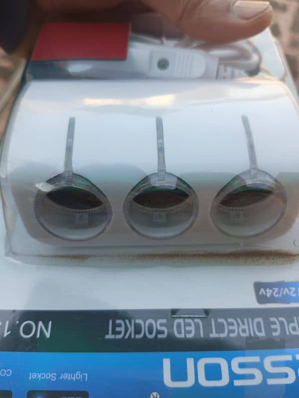 3 Way Car Cigarette Lighter Socket Splitter with Dual 1
