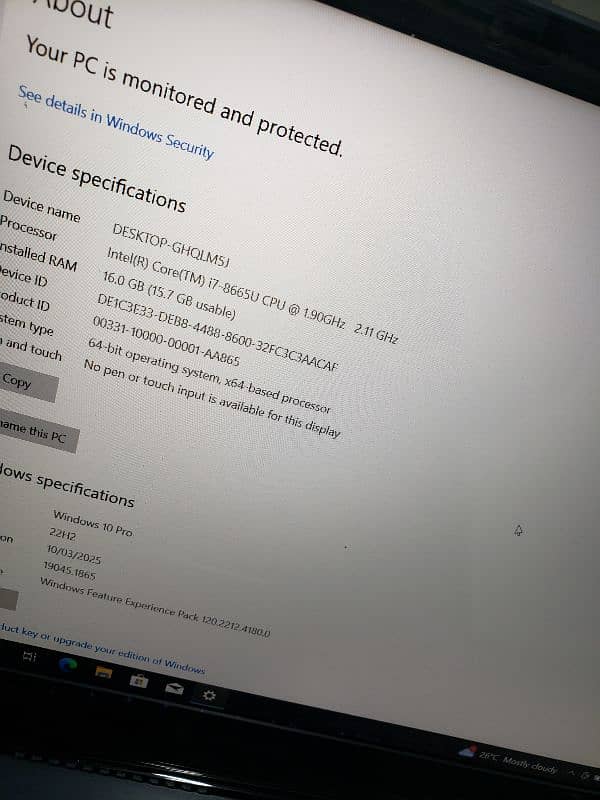 Dynabook Intel Core i7 8th Generation Laptop/For Sale 1