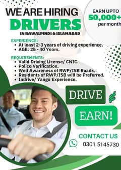 Drivers Needed with Indrive Experience