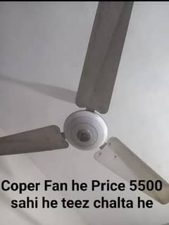 Coper Fan aur wire used