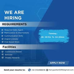 we are hiring for customer representative