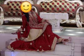 bridal sharara in bright red color