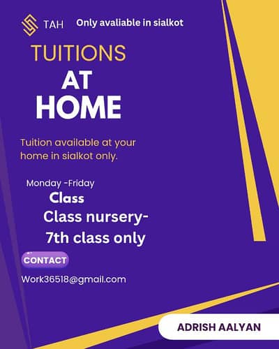 Tutors avalible for tuition