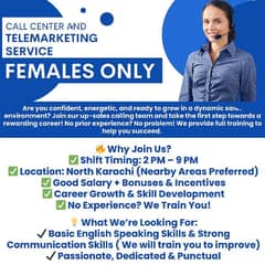 Jobs for Female Only/Office Job/(customer Services Representative)