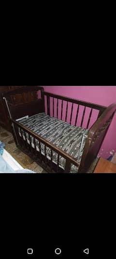 wood baby cot