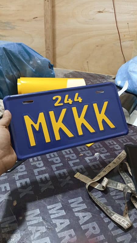 Sticker Number Plate Sign بورڈ Acrylic Sheet * 03473509903 13
