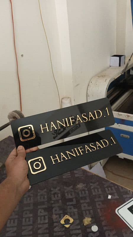 Sticker Number Plate Sign بورڈ Acrylic Sheet * 03473509903 16