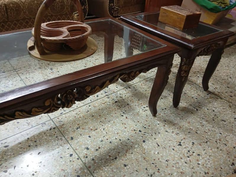 Chiniot style sofa set with dewan and table set 2