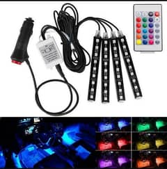 Car Interior Floor Decorative Atmosphere Light Remote Control RGB