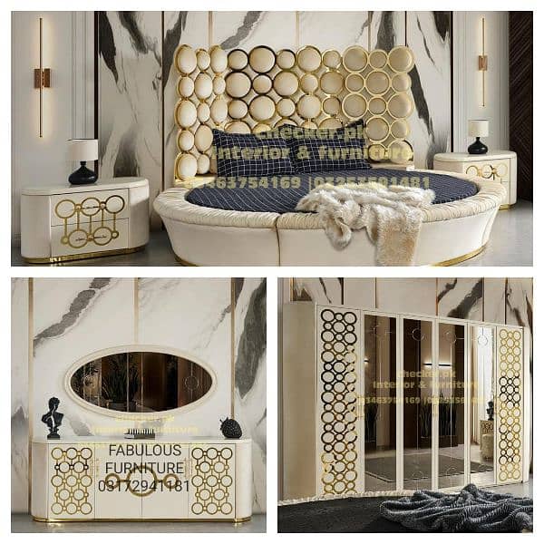 Wardrobe,Almari,Bedroon SET,ROUND BEDROOM SET 10