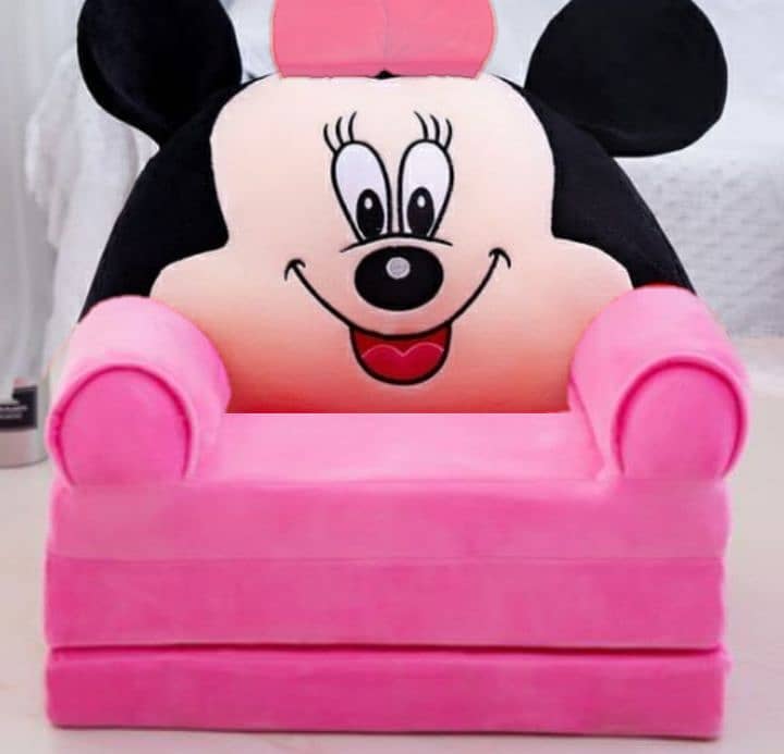Kids sofa, plush chair, Minnie Mouse sofa, toddler seating, pink kids 5