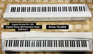 Casio PX-135 Digital piano hammer weighted keys keyboard guitar