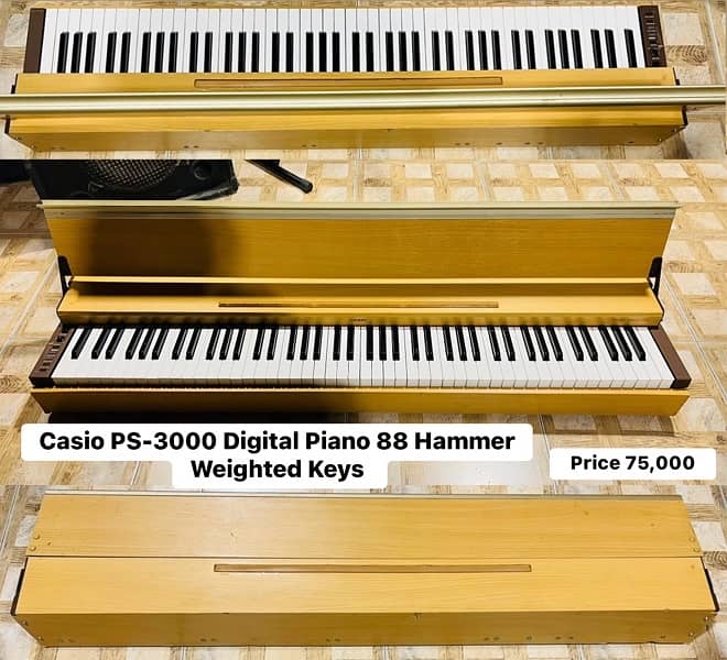 Casio Ps-3000 Digital Piano 88 Hammer Weighted Keys keyboard guitar 0