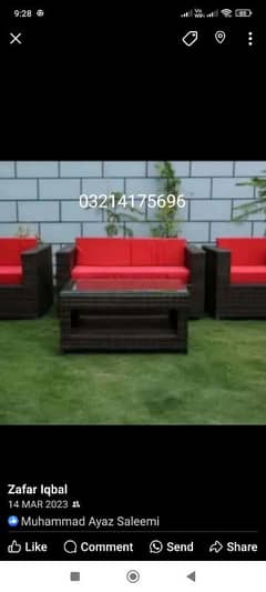 OUTDOOR GARDEN RATTAN UPVC UMBRELLA FURNITURE SOFA SET CHAIRS TABLE