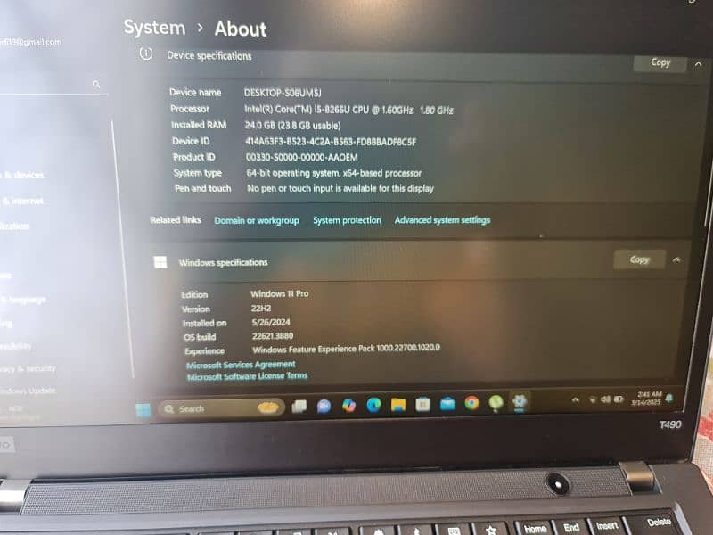 Lenovo ThinkPad t490 8th generation 1