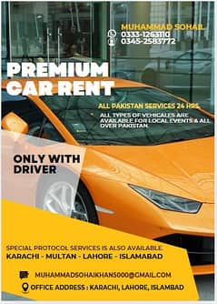 Rent A Car. Karachi Rental Hiace Revo Parado Carolla Alto Hiroof