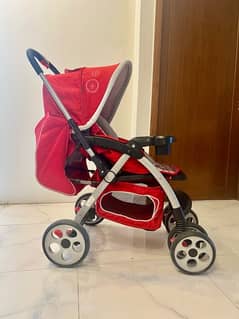 lmported 6 wheeler Stroller with spring Shocks & Storage